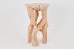 Solid Wood Sculptural Side Table, Original Contemporary Design | Tables by Logniture