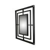 Art Deco Matte Black Mirror | Decorative Objects by Sand & Iron