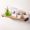 Cedar Floating Shelf with Hardwood Accent: Solid Wood Display | Shelving in Storage by Spacecraft Furnishing