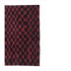 Checkered Turkish Tulu Rug - Wool Karapinar Shaggy Carpet | Area Rug in Rugs by Vintage Pillows Store