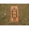 Vintage Turkish Small Rug Mat With Rich Border 1'8" X 3'3" | Rugs by Vintage Pillows Store. Item made of cotton with fiber
