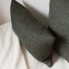Hunter Green Herringbone Wool with Colorful Flecking Pillow 14x22 | Pillows by Vantage Design