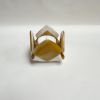 Amber & White Opalescent Glass Candleholder | Candle Holder in Decorative Objects by Sand & Iron