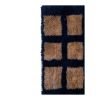 Vintage Camel and Blue Turkish Shaggy Tulu Rug | Area Rug in Rugs by Vintage Pillows Store. Item composed of cotton and fiber