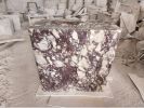 Calacatta Viola Marble Pedestal Sink, Customizable Natural Stone | Water Fixtures by AEGEAN MARBLE ARTISAN ATELIER