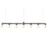 Raw Bar Linear Suspension (42") | Chandeliers by Michael McHale Designs. Item composed of brass