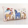 Uzbek Animal Pictorial Suzani Bed Cushion Cover with Animal | Pillows by Vintage Pillows Store