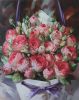 Large rose flowers painting original on canvas, Red roses | Oil And Acrylic Painting in Paintings by Natart. Item composed of canvas and synthetic in contemporary style