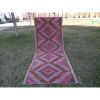 1970s Vintage Geometrical Caucasian Kilim Runner | Runner Rug in Rugs by Vintage Pillows Store. Item made of cotton