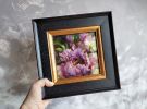 Purple Peony flower painting canvas original art, Floral | Oil And Acrylic Painting in Paintings by Natart. Item composed of canvas in contemporary style