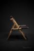 Classic Spanish Leather Chair | Folding Chair in Chairs by Manuel Barrera Habitables. Item made of oak wood with leather