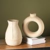 Paper Mache Vase, White Minimal Shape | Vases & Vessels by FIG Living. Item made of paper works with boho & minimalism style