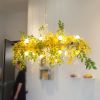 Matrix Floral Linear Suspension Chandelier | Chandeliers by Michael McHale Designs. Item made of steel