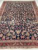 DAZZLING & RARE European-Sized Indigo Blooming Jungle | Area Rug in Rugs by The Loom House. Item made of fabric with fiber