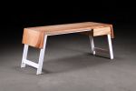Sycamore Waterfall Desk | Tables by Urban Lumber Co.. Item made of wood with metal