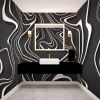 Charcoal Waves — Abstract Luxury Wallpaper Mural | Wall Treatments by ELLE WALLS