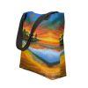 Tote Bag - Day Blazed - Tropical Sunset Palm Tree | Work by Eman's Gallery