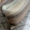 Neutral Striped Wool with Wool Welt Lumbar Pillow 16x34 | Pillows by Vantage Design