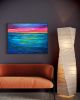 Sunset Love | Oil And Acrylic Painting in Paintings by Checa Art. Item composed of canvas