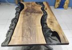 Custom Dark Walnut Resin Dining Table, Kitchen table | Tables by LuxuryEpoxyFurniture. Item made of wood & synthetic