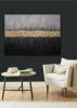 Abstract gold gray black painting large gold textured wall | Oil And Acrylic Painting in Paintings by Berez Art. Item made of canvas compatible with modern style
