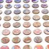 One Hundred Purple to Pink Map Dots Collage | Paintings by Amelia Coward