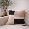 Calabasas Pillow Cover — Geometric Cotton in Black & Beige | Pillows by Busa Designs