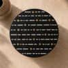 Handmade Black Bone Inlay Side Table, Brass Dot Art Deco Drum End Table | Tables by IKKAZA