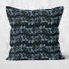 Lei in Aqua Cotton Linen Throw Pillow Cover | Pillows by Brandy Gibbs-Riley