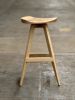 Mid Century Modern Swiveling Bar Stool: Wood Tractor Seat Counter Stool, USA Made | Chairs by Marco Bogazzi