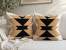 Montana Pillow Cover — Southwestern Cotton in Neutral Tones | Pillows by Busa Designs