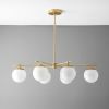 Neckless Globe - Art Deco Chandelier - Model No. 4934 | Chandeliers by Peared Creation. Item composed of brass and glass