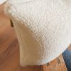 Off-White Curly Sheepskin Pillow 18x18 | Pillows by Vantage Design