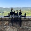 Family of Four with dogs | Sculptures by YENNY COCQ