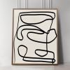 Large Abstract Line Art Print, Mid century modern living | Prints by Capricorn Press. Item made of paper works with minimalism & mid century modern style