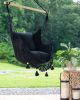 Black Macrame Crochet Hammock Chair | LUCIA BLACK | Chairs by Limbo Imports Hammocks. Item composed of cotton