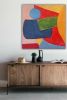 Midcentury modern painting modern midcentury geometric | Oil And Acrylic Painting in Paintings by Berez Art. Item made of canvas compatible with minimalism and mid century modern style
