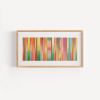 Irregular Stripe Colour Study Painting, Landscape Red Ombre | Mixed Media in Paintings by Amelia Coward