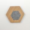 Geometric haxagon shape wood and felt teapot mat "Honeycomb" | Serveware by DecoMundo Home. Item composed of oak wood in minimalism or country & farmhouse style
