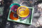 plume medium basket marigold | Serveware by Charlie Sprout. Item composed of fabric