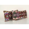 Vintage Emboridery Kilim Pillowcase Throw Rug Pillow | Sham in Linens & Bedding by Vintage Pillows Store. Item composed of cotton