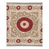 Suzani White Washed Pastel Tapestry -Brown Uzbek Table | Wall Hangings by Vintage Pillows Store. Item made of cotton