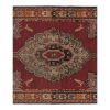 Vintage Red Wool Animal Turkish Rug 3'1" X 4'8" | Small Rug in Rugs by Vintage Pillows Store. Item made of cotton with fiber