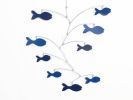 Fish Mobile Art | Wall Sculpture in Wall Hangings by Skysetter Designs. Item composed of metal compatible with modern style