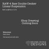 Raw Double-Decker Linear Suspension (Rectangular) | Chandeliers by Michael McHale Designs. Item made of brass