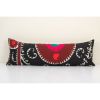 14" x 43" King Bed Vintage Cotton Suzani Bedding Pillow | Sham in Linens & Bedding by Vintage Pillows Store. Item composed of cotton
