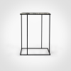 FramE - Fossil travertine side table | Tables by DFdesignLab - Nicola Di Froscia. Item composed of steel and marble in minimalism or contemporary style