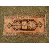 Vintage Turkish Small Rug Mat With Rich Border 1'8" X 3'3" | Rugs by Vintage Pillows Store. Item made of cotton with fiber