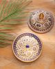Gold Accented Coffee Mug Set: Hand-Painted with Lid & Saucer | Drinkware by Artisan Homeware | The Section Cafe in Tambon Kho Hong. Item made of ceramic