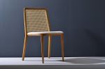 'Wing" CW2 . Nt Cane, Textile 587 | Dining Chair in Chairs by SIMONINI. Item made of wood with leather